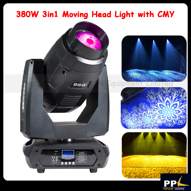 380W/350W Beam Spot & Wash 3in1 Moving Head Light with CMY