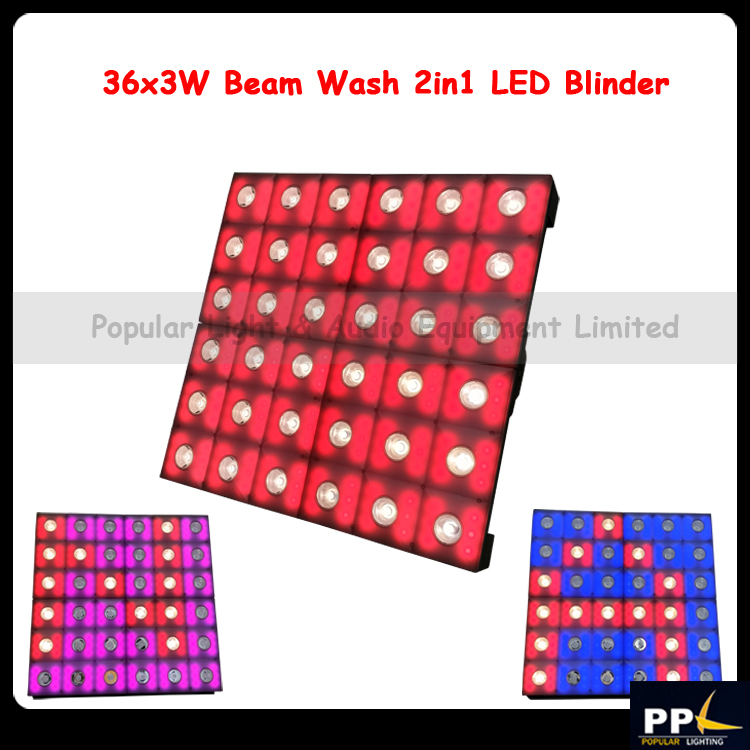 Combination Colorful 36*3W Warm White Beam Wash 2in1 LED Blinder Light