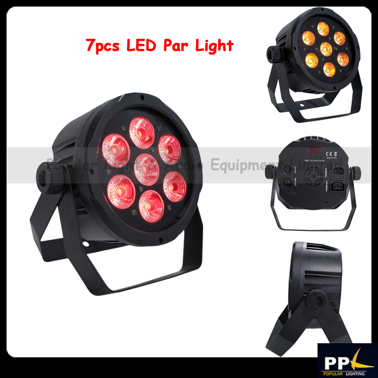 7pcs 4in1/6in1 LED Flat Par Light