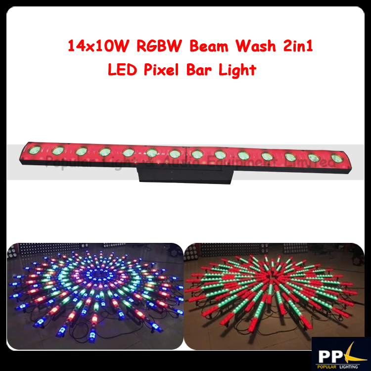 Combination Colorful 14*10W RGBW 4in1 Beam Wash 2in1 LED Pixel Bar Light