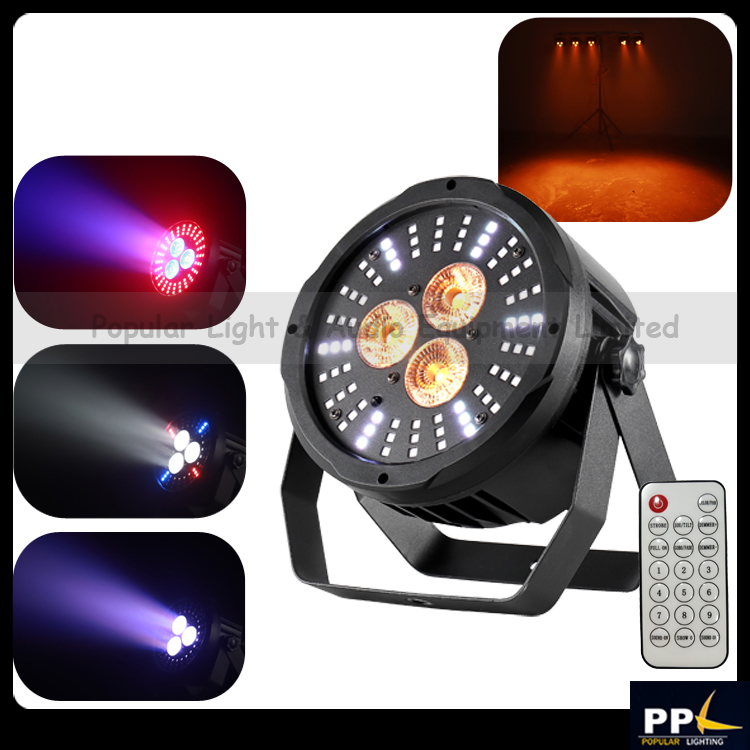 3pcs 6in1 + 72pcs RGB 3in1 LED Par Light