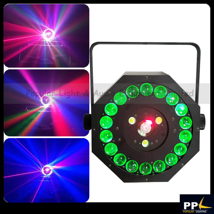 18pcs LED B-Eye, Strobe and Laser 3in1 Effect Light